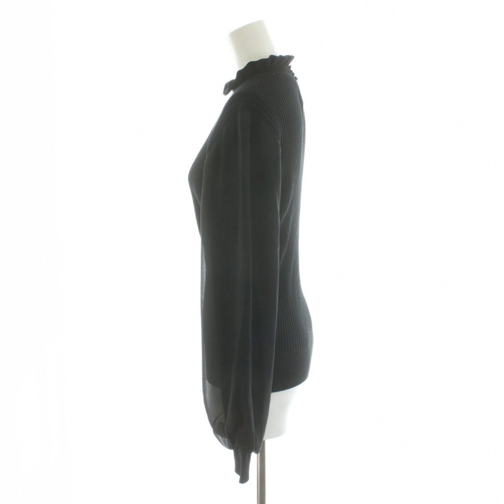 エムプルミエ M-Premier COUTURE ニット セーター 長袖 リブ フリル 38