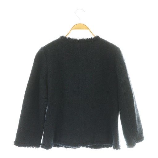 定番✨美品✨シンゾーン　ジャケット　ツイード　フォーマル　アウター　シルク　36 シンゾーン Shinzone ツイードジャケット ノーカラージャケット シルク