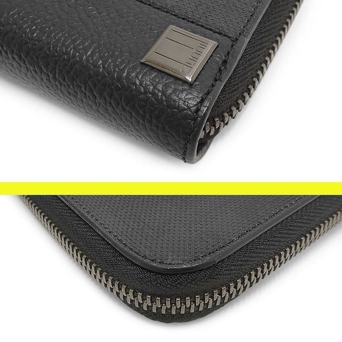 極美品✨ ダンヒル レザー ラウンドファスナー オーガナイザー 財布 ブラック dunhill（ダンヒル） 【送料無料 美品】 ラウンドファスナー長財布