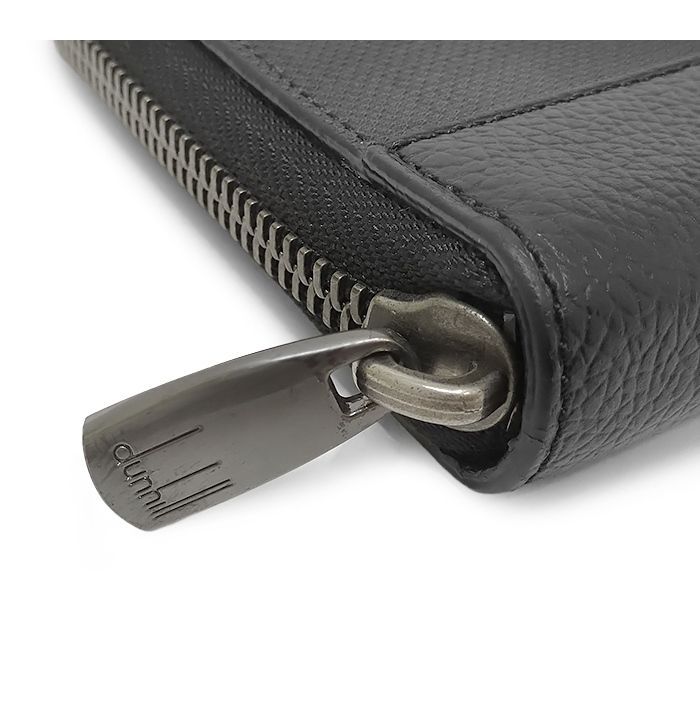 極美品✨ ダンヒル レザー ラウンドファスナー オーガナイザー 財布 ブラック 1円 □極美品□ dunhill ダンヒル レザー ラウンドファスナー