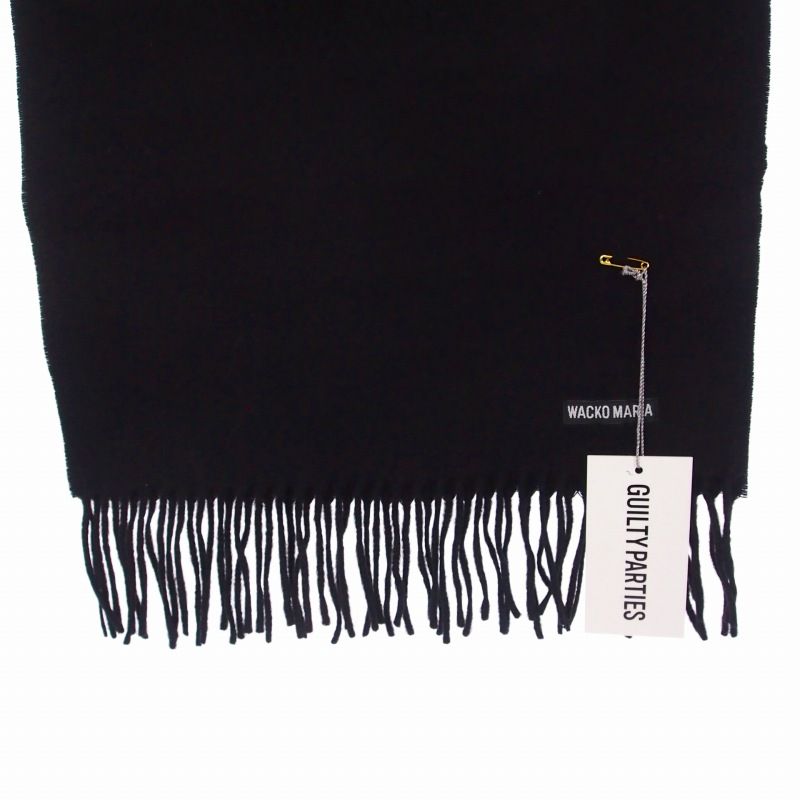 ワコマリア WACKO MARIA 25FW ウールスカーフ マフラー F ブラック 黒