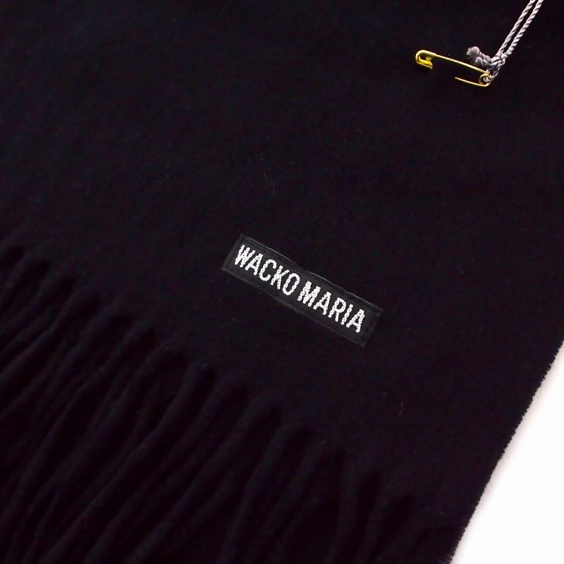 ワコマリア WACKO MARIA 25FW ウールスカーフ マフラー F ブラック 黒