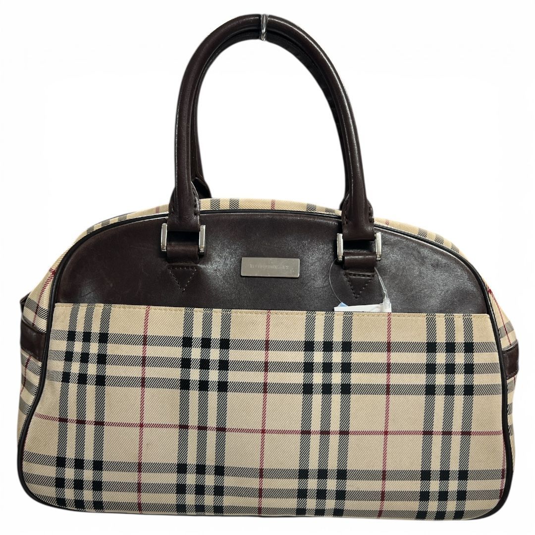 Burberry チェック柄 ボストンハンドバッグ BU1031 - メルカリ