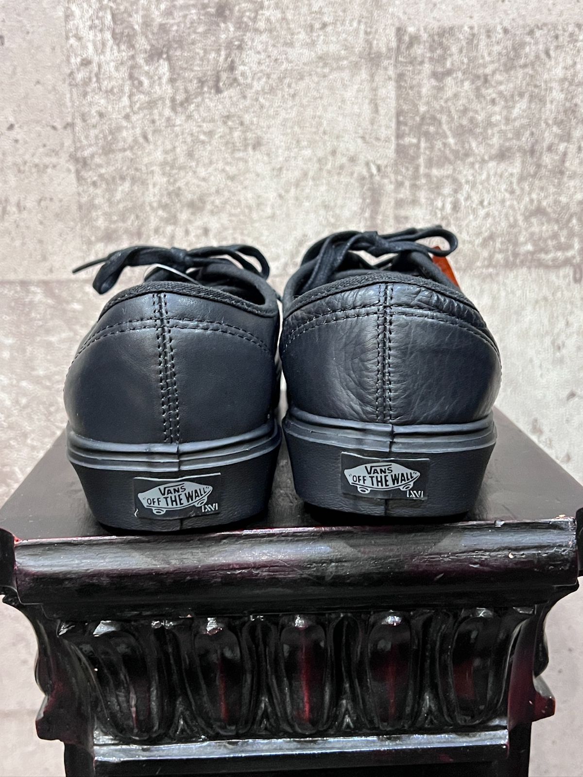 【極美品】VANS オーセンティック レザー ブラック 27cm 美品 VANS オーセンティック 27cm LXVI AUTHENTIC LEATHER LITE