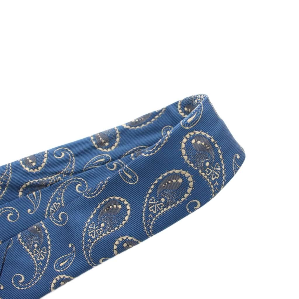 アットヴァンヌッチ Atto Vannucci ネクタイ ペイズリー柄 シルク 青