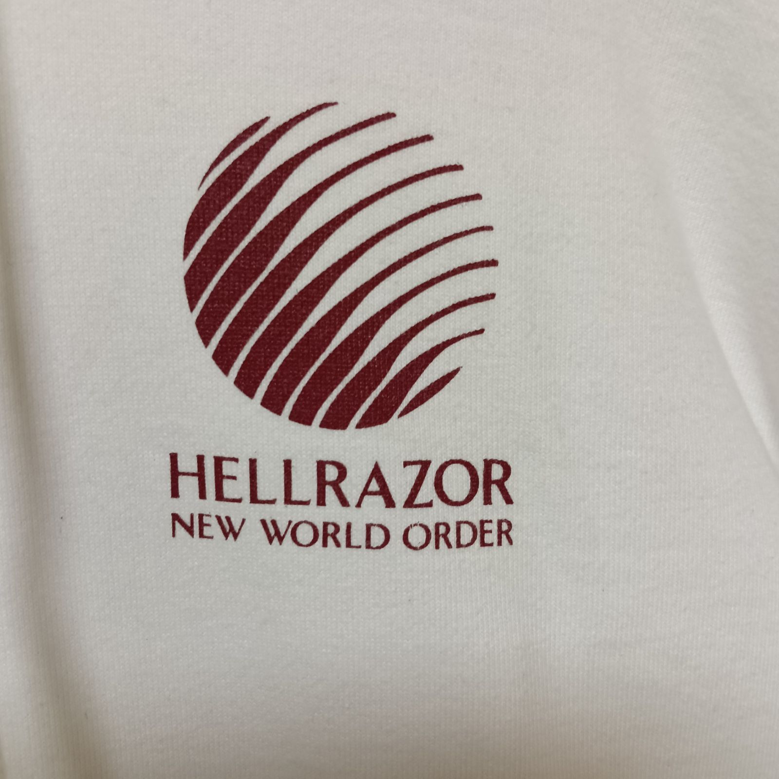 美品HELLRAZOR ヘルレイザーパーカーHOODIE刺繍ホワイトサイズXL