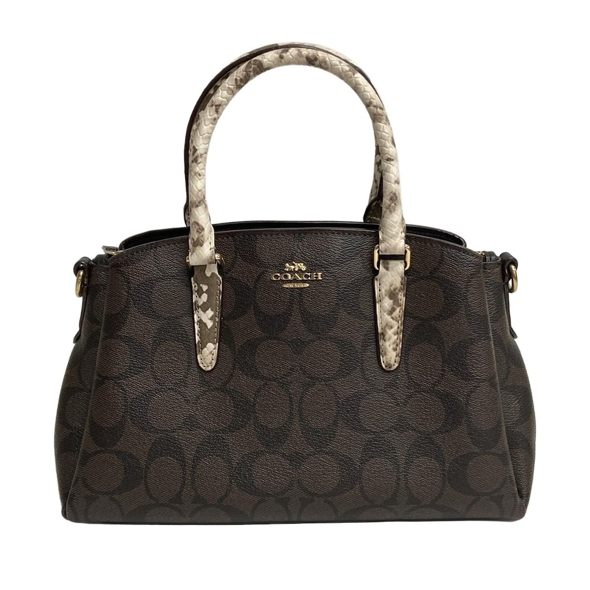COACH(コーチ) ハンドバッグ ミニセージ キャリーオール シグネチャー 