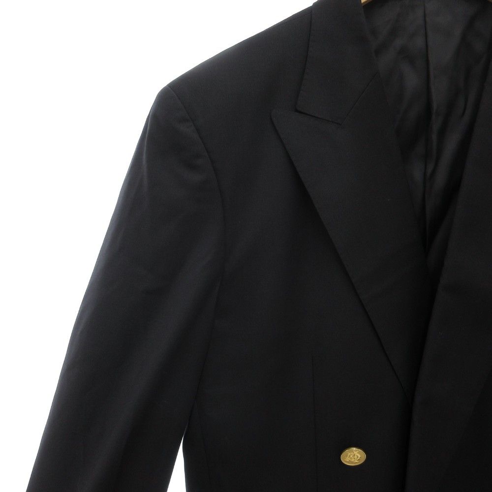 ダンヒル dunhill テーラードジャケット ブレザー 紺ブレ ダブル