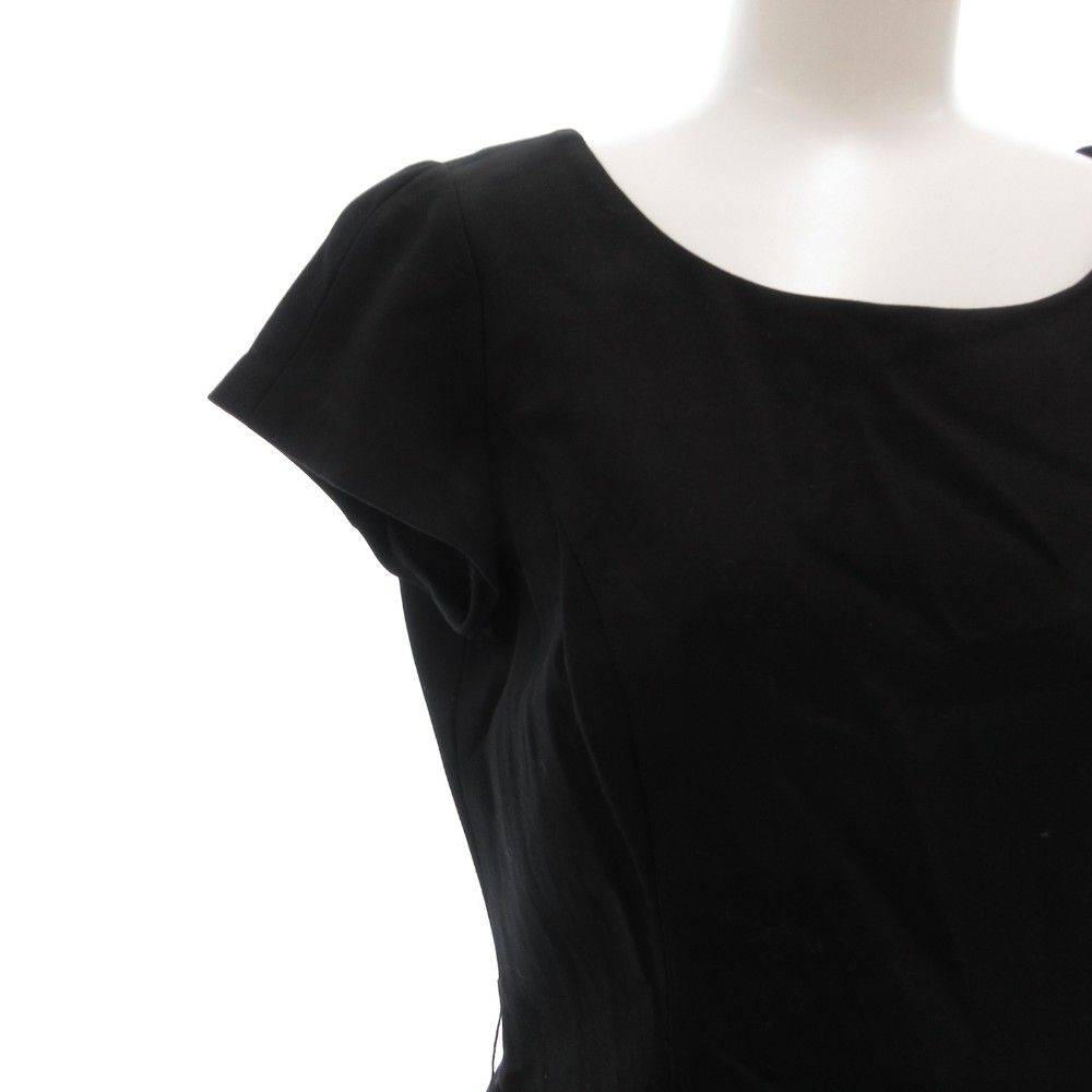 エムズグレイシー M'S GRACY ドッキングワンピース ひざ丈 半袖 40