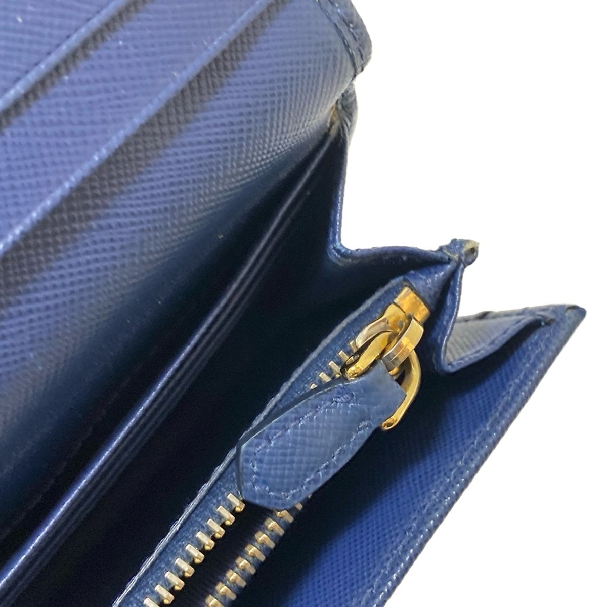 PRADA(プラダ) 長財布 - ネイビー レザー - メルカリ