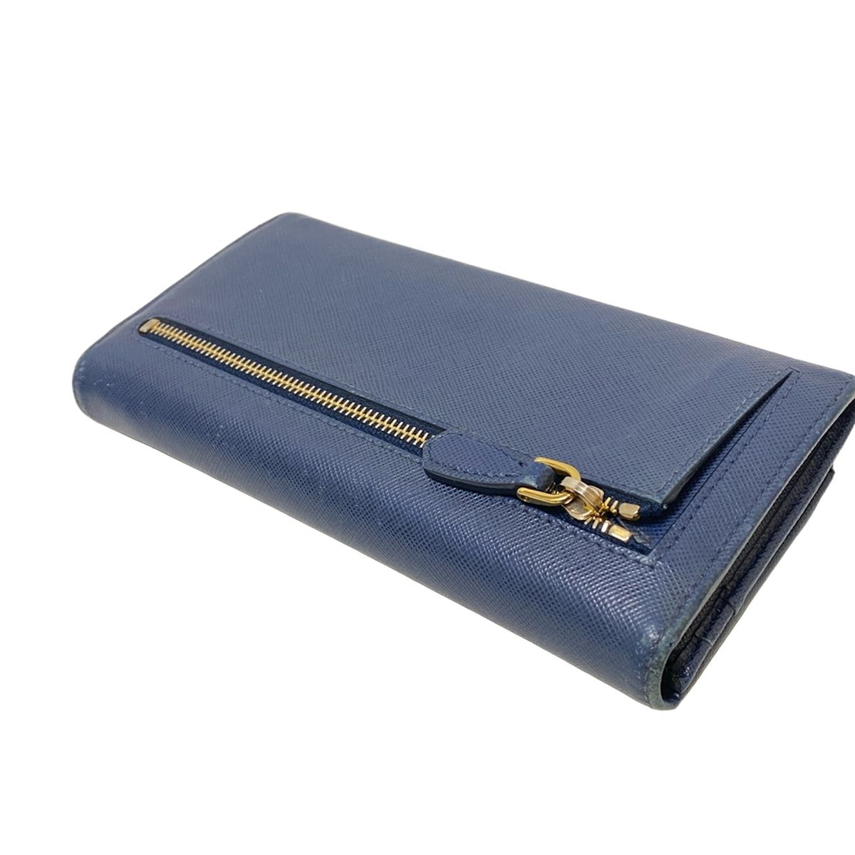 PRADA(プラダ) 長財布 - ネイビー レザー - メルカリ