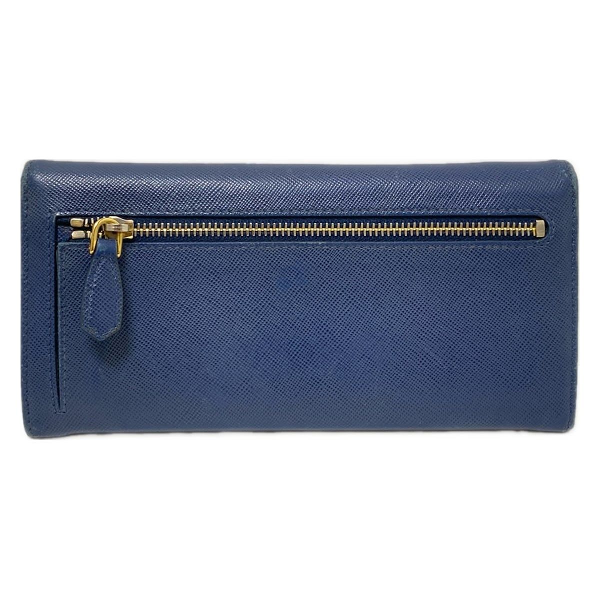 PRADA(プラダ) 長財布 - ネイビー レザー - メルカリ