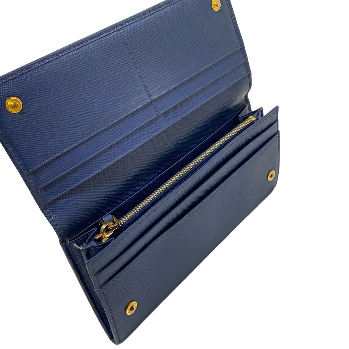 PRADA ネイビー レザー 長財布 PRADA(プラダ) 長財布 - ネイビー レザー - メルカリ