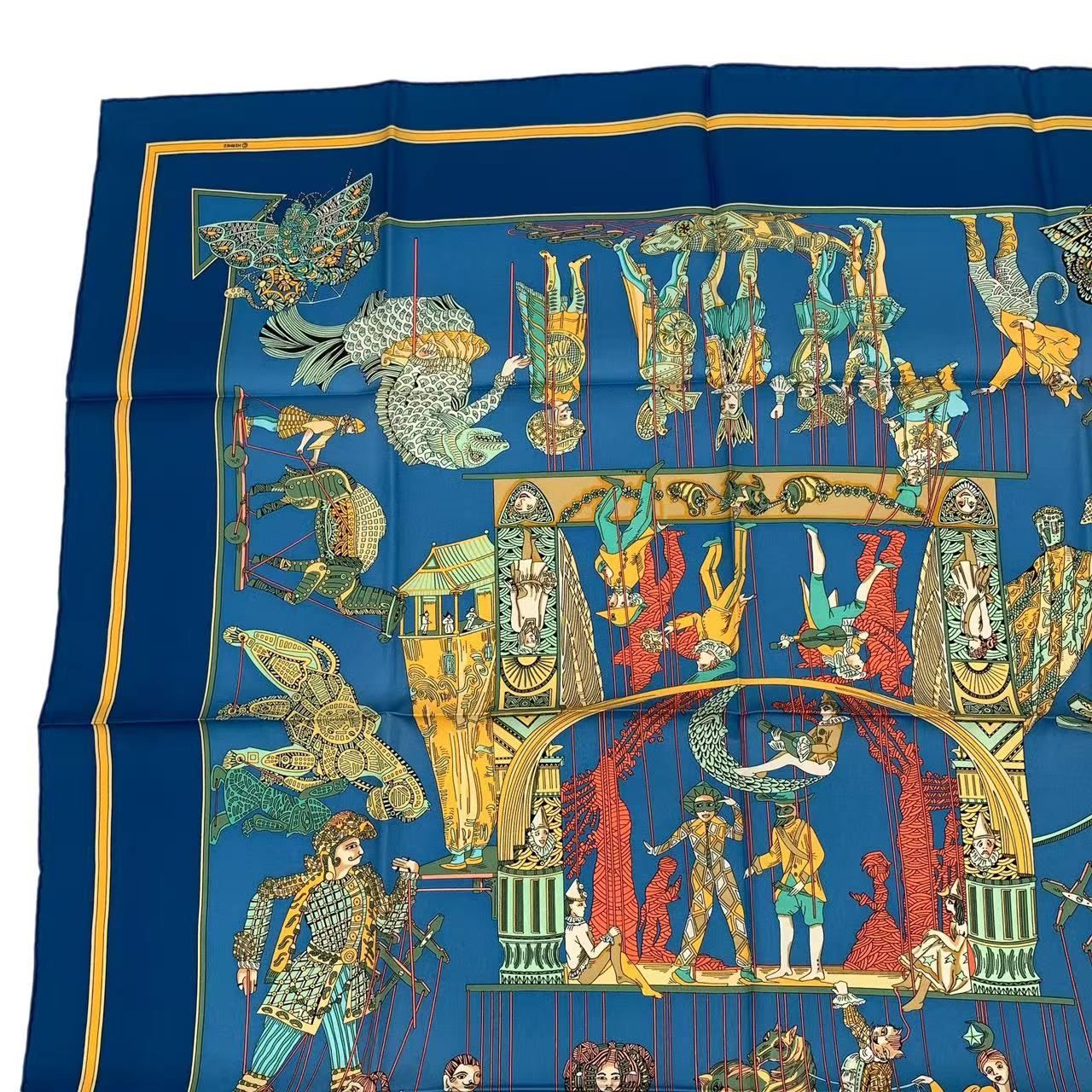 未使用品 HERMES エルメス カレ90 LE TEMPS des MARIONNETTES マリオ