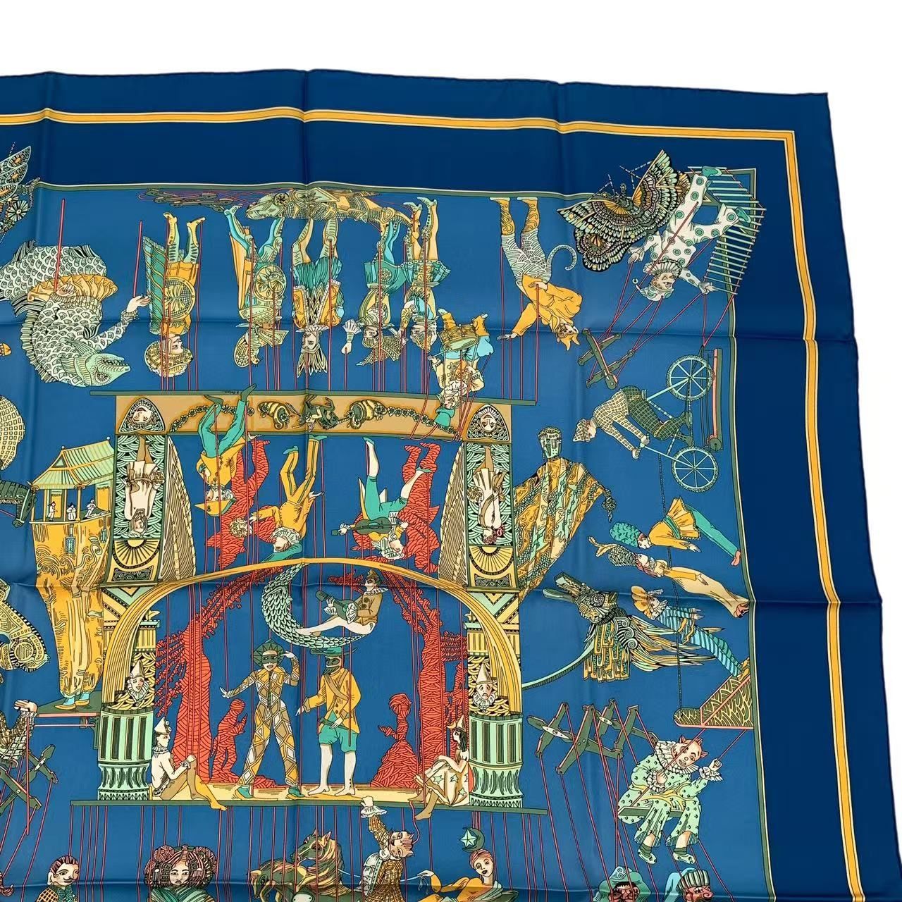 未使用品 HERMES エルメス カレ90 LE TEMPS des MARIONNETTES マリオ