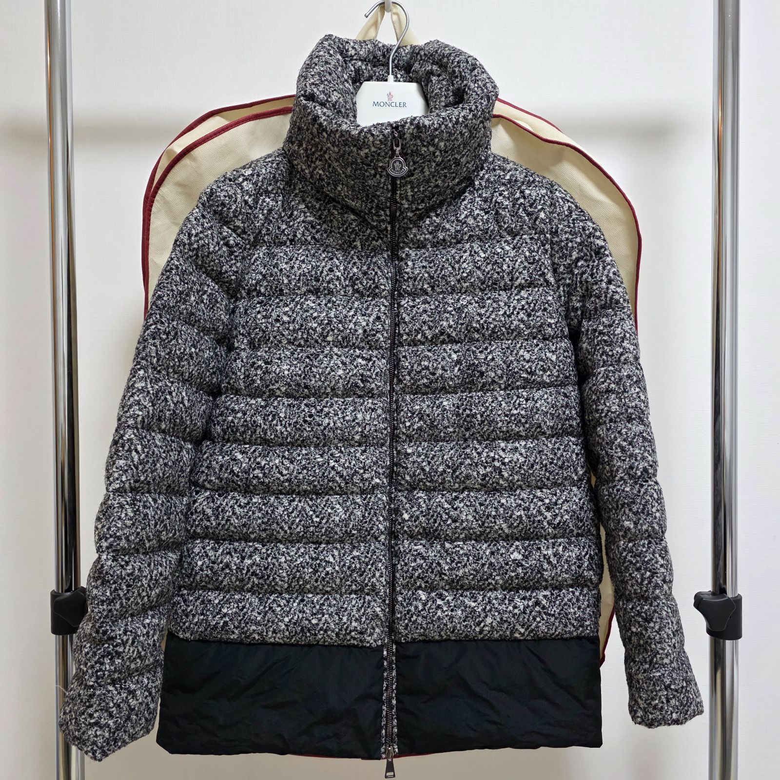 希少 モンクレール DAUPHIN 高級ツイードダウン 1 付属品（カバー