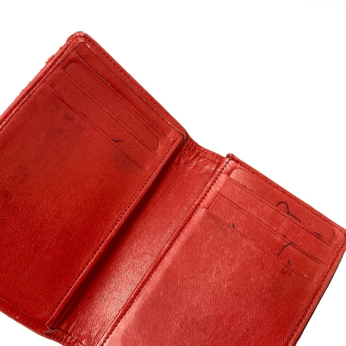 CHANEL(シャネル) 名刺入れ - レッド ココマーク レザー - メルカリ