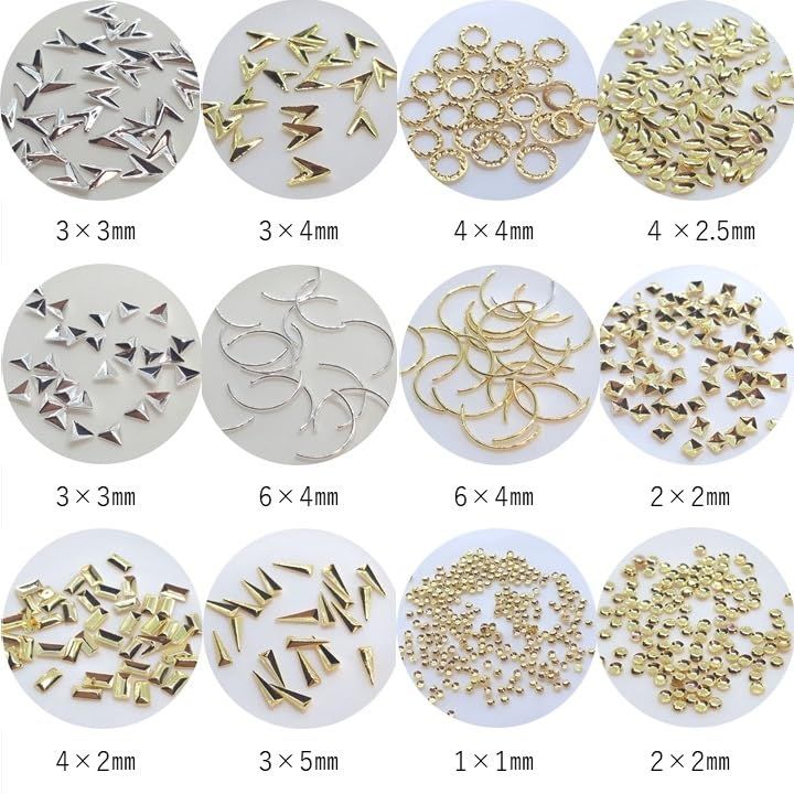 特価セール】ブリオン パール ネイルスタッズ ラインストーン 3ケース