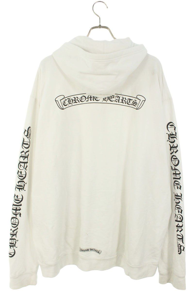 クロムハーツ SWTSHRT HD ZIP スクロールラベルプリントダガージップ