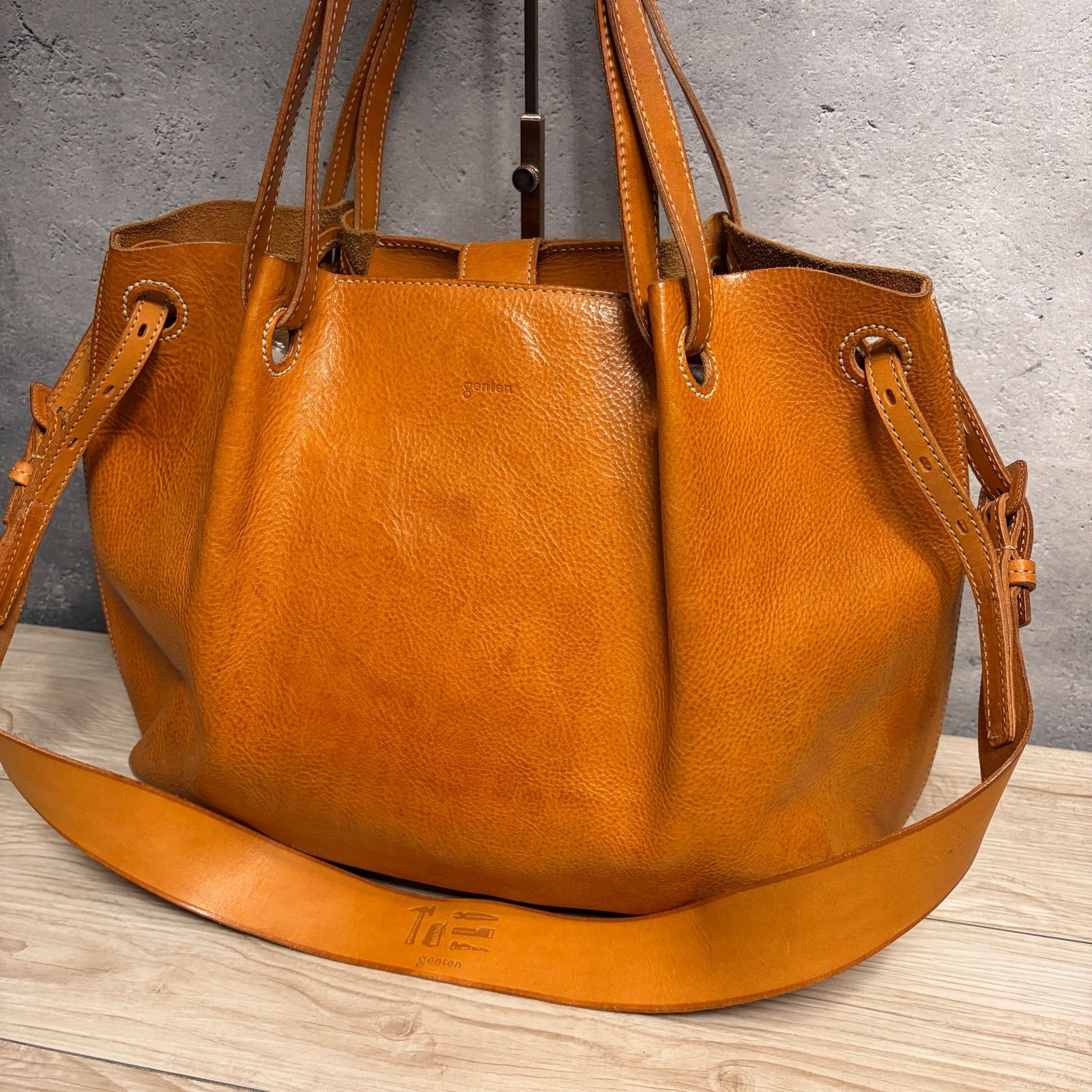 ✨genten ゲンテン エターデ トスカ 2WAY ショルダー トートバッグ 本 