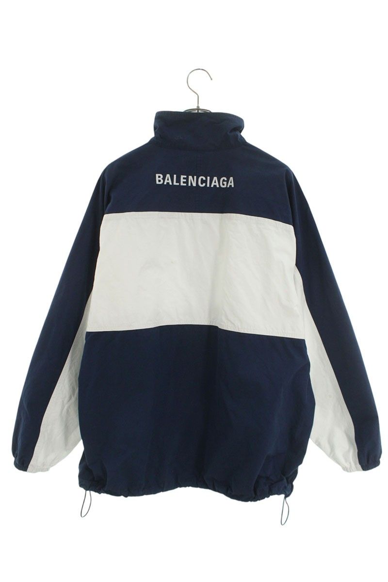 バレンシアガ 571434 TYB18 ロゴ刺繍トラックジャケットブルゾン