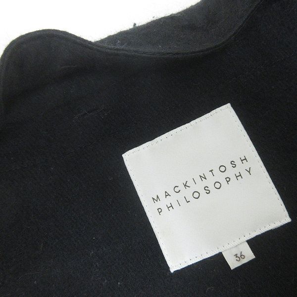 t□マッキントッシュ/MACKINTOS ウール ダッフルコート□紺【 36