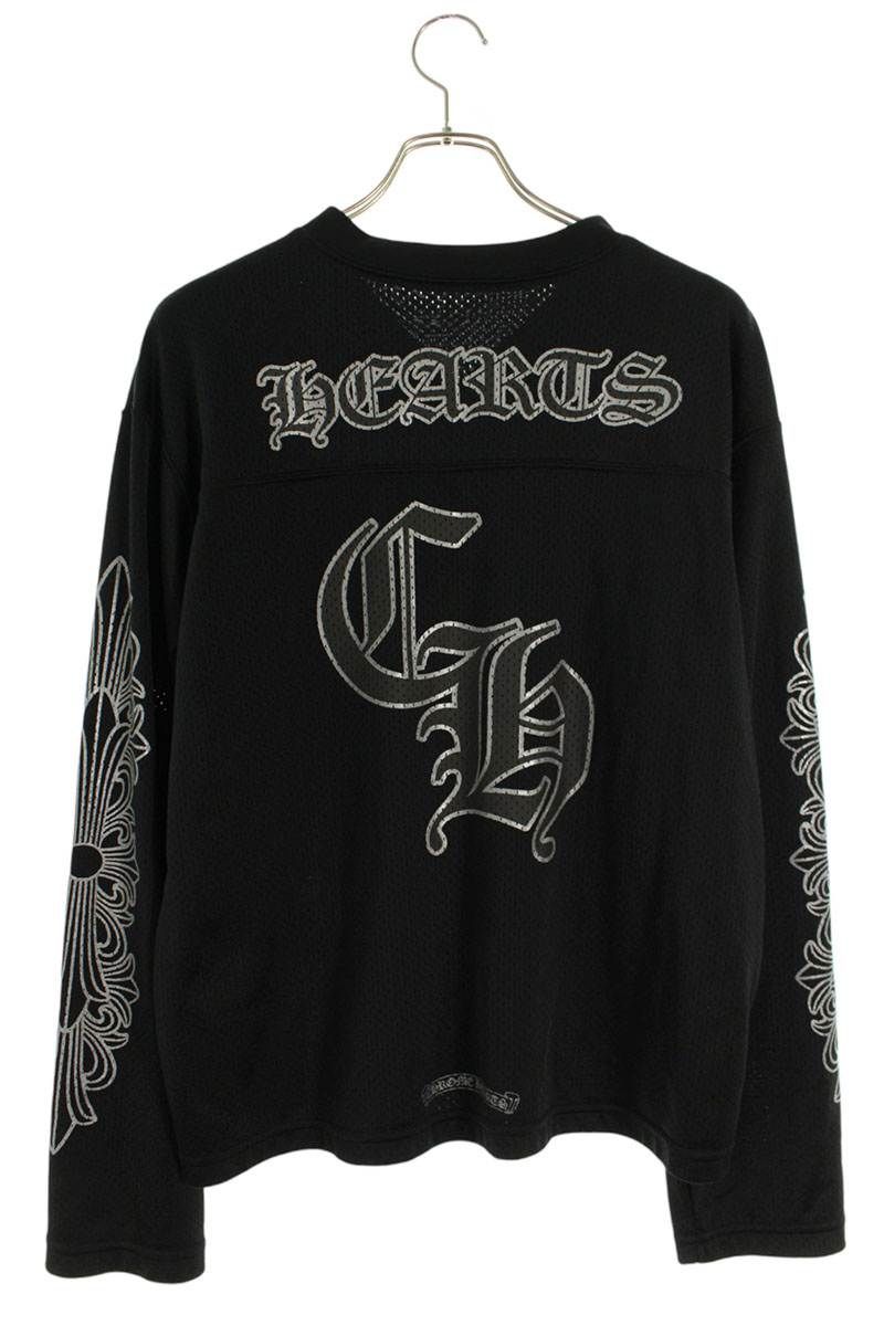 クロムハーツ MESH WARM UP JERSEY CHプリントメッシュ長袖カットソー