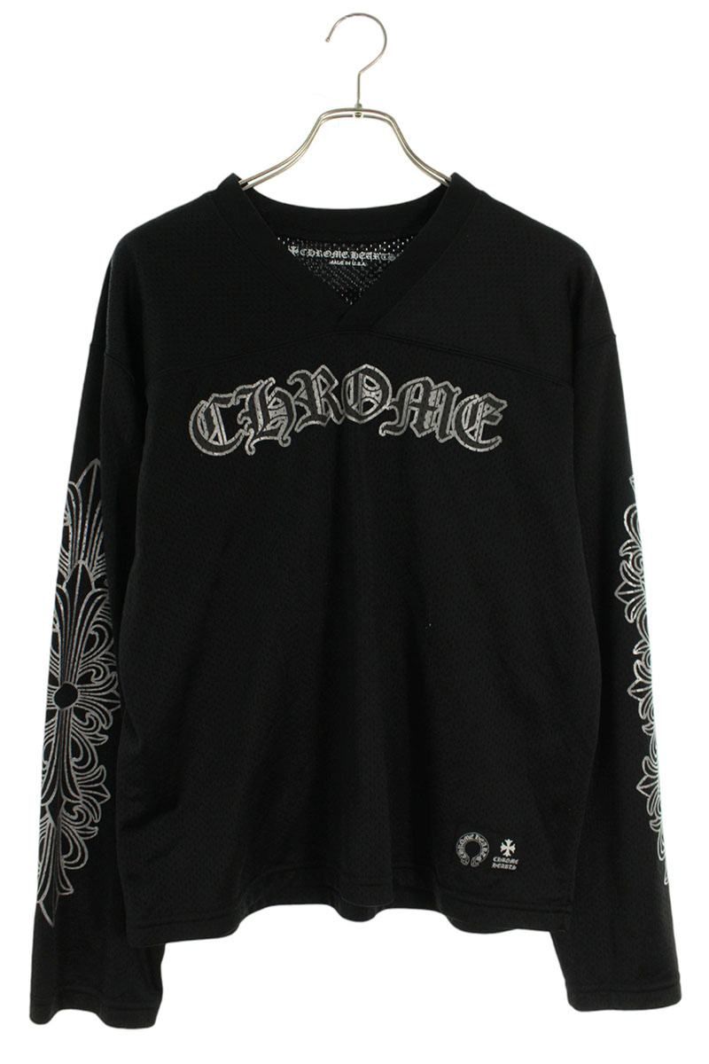 クロムハーツ MESH WARM UP JERSEY CHプリントメッシュ長袖カットソー