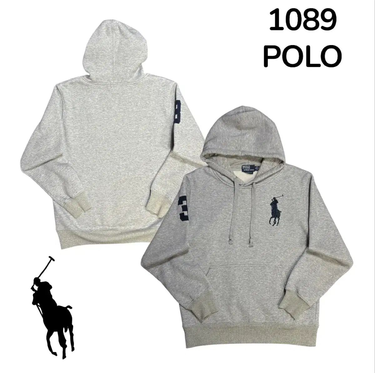 POLO RALPH LAUREN パーカー ビックポニー グレー S Polo Ralph Lauren 