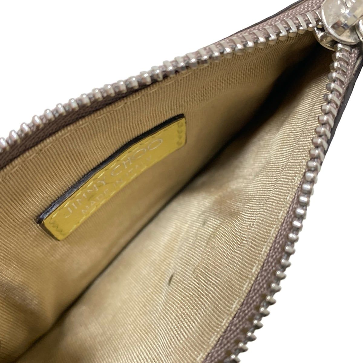 JIMMY CHOO(ジミーチュウ) コインケース - アイボリー×ライトグレー