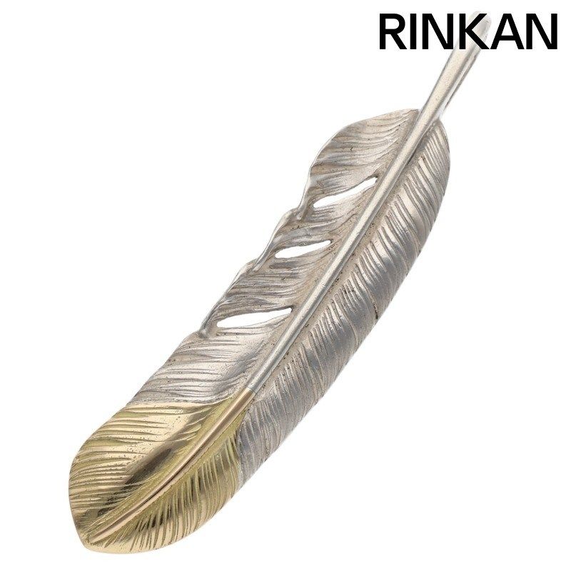 や*し様 ゴローズ　オールド　特大先金フェザー　右向き ゴローズ オールド先金特大フェザー 右向き ネックレストップ メンズ