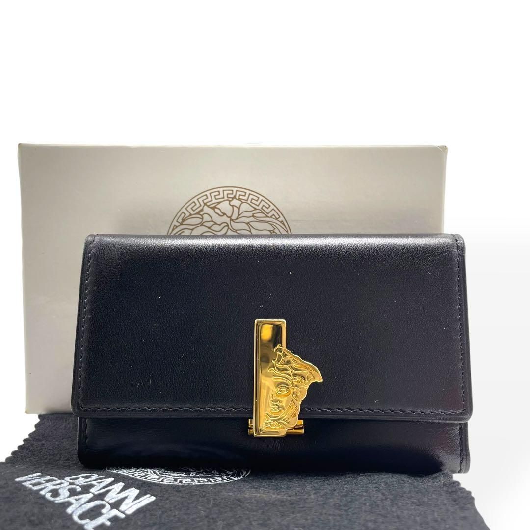 極美品 希少 GIANNI VERSACE 6連キーケース レザー 保存箱 黒 - メルカリ