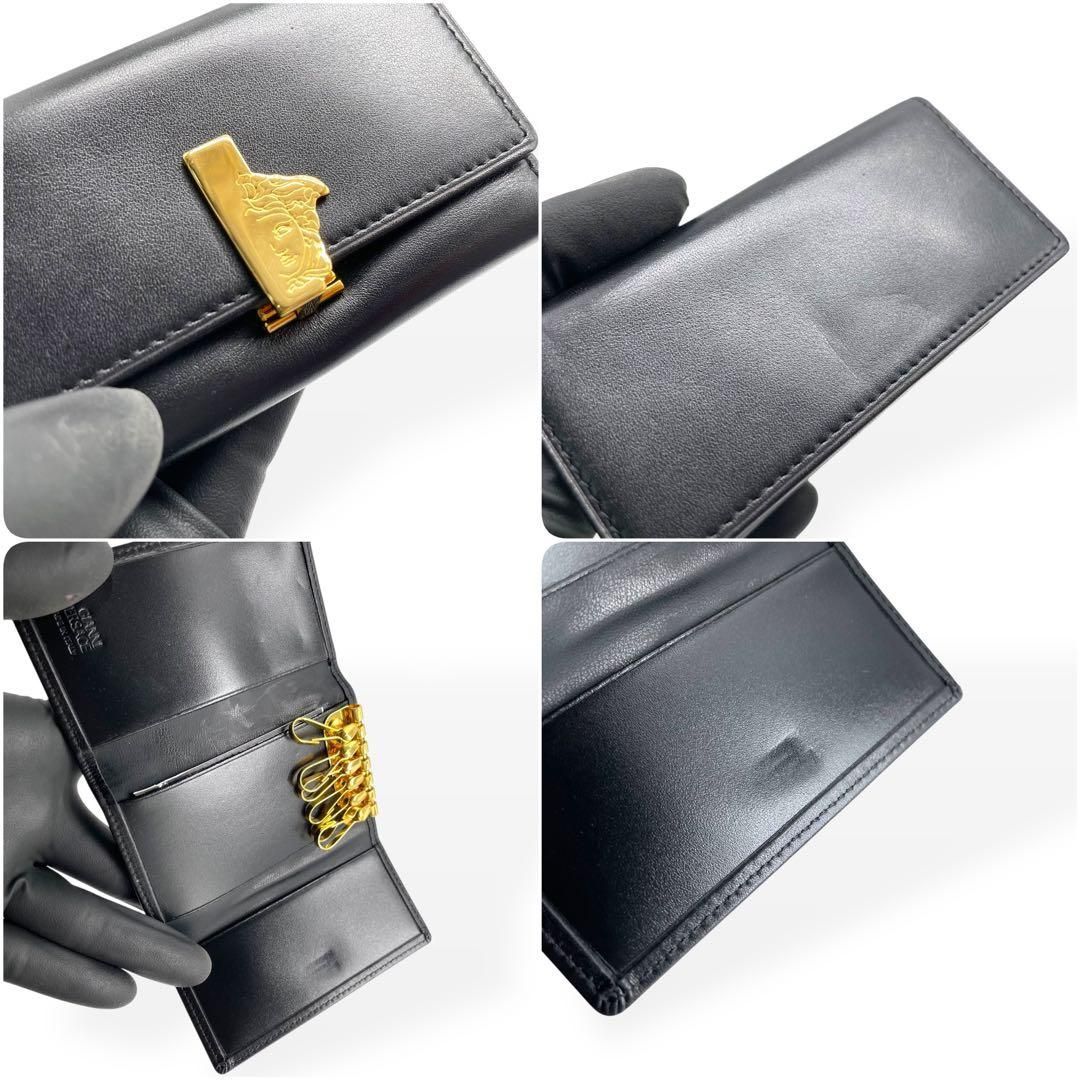 極美品 希少 GIANNI VERSACE 6連キーケース レザー 保存箱 黒 - メルカリ