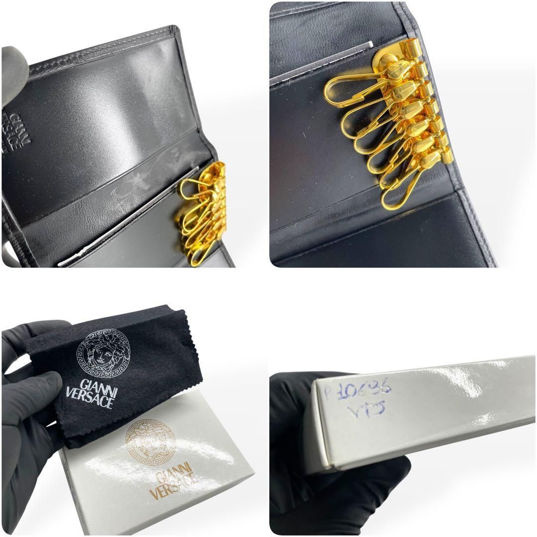極美品 希少 GIANNI VERSACE 6連キーケース レザー 保存箱 黒 - メルカリ