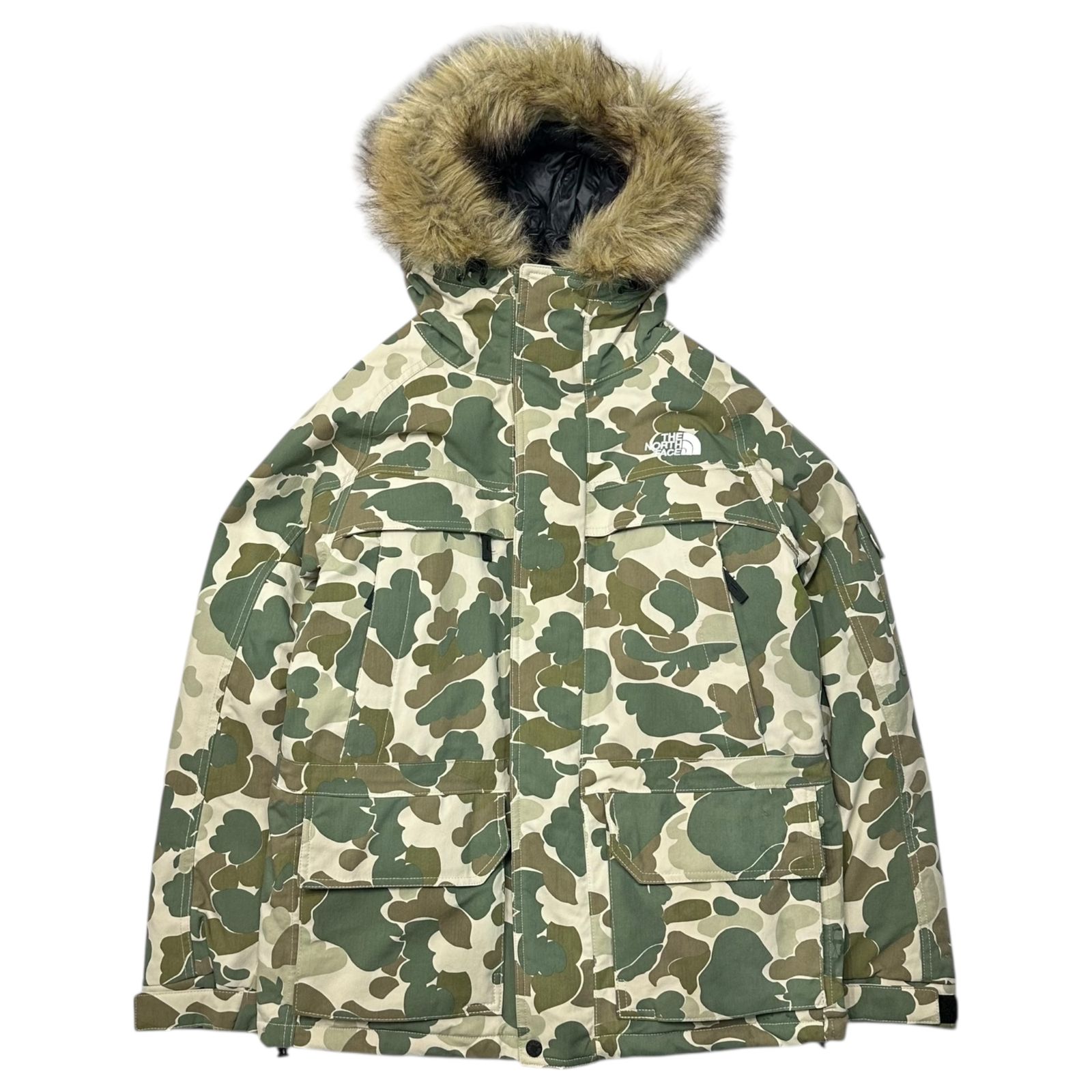 ノースフェイス マクマードパーカー ダウンパーカー 迷彩/カモフラ L ND01609　XL NORTH THE FACE マクマードパーカ FACEのダウンジャケット&frasl;コートを使っ マクマードパーカー&frasl;ND01609&frasl;L