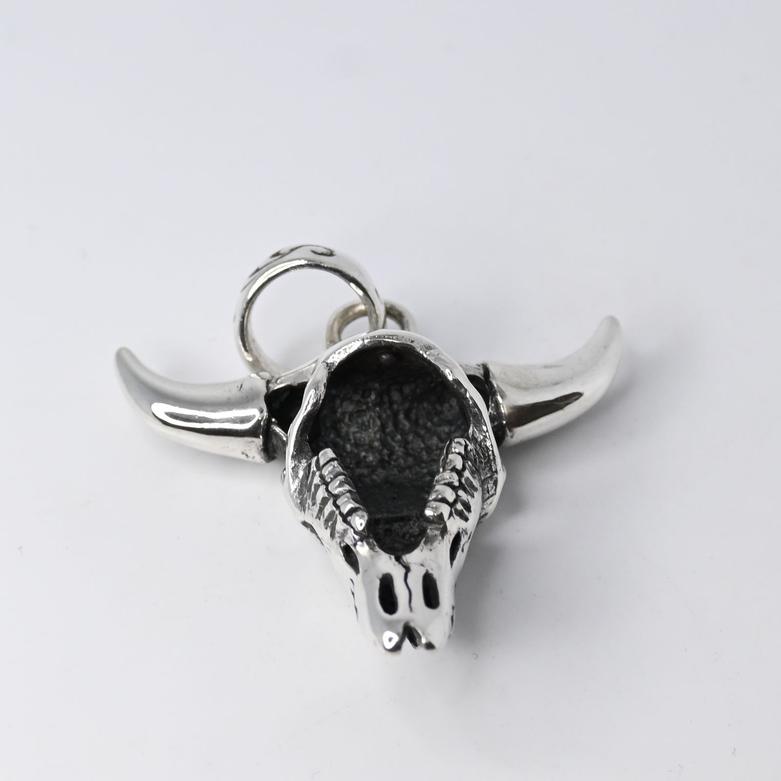 研磨済】SAAD バッファロー スカル シルバー925 ペンダントトップ