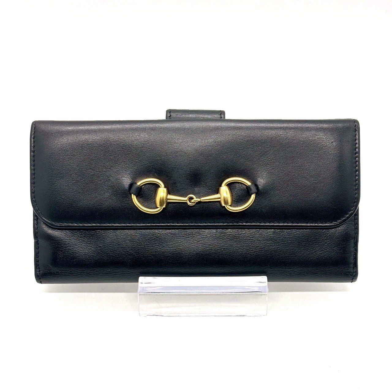 静かに格を語る手元】 GUCCI ホースビット 二つ折り 長財布 オール