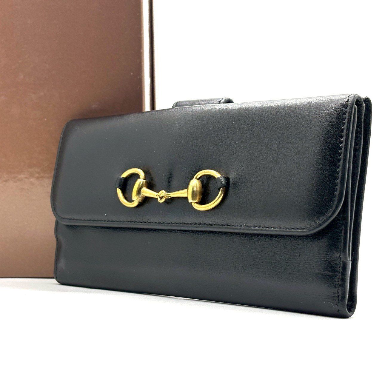 静かに格を語る手元】 GUCCI ホースビット 二つ折り 長財布 オール