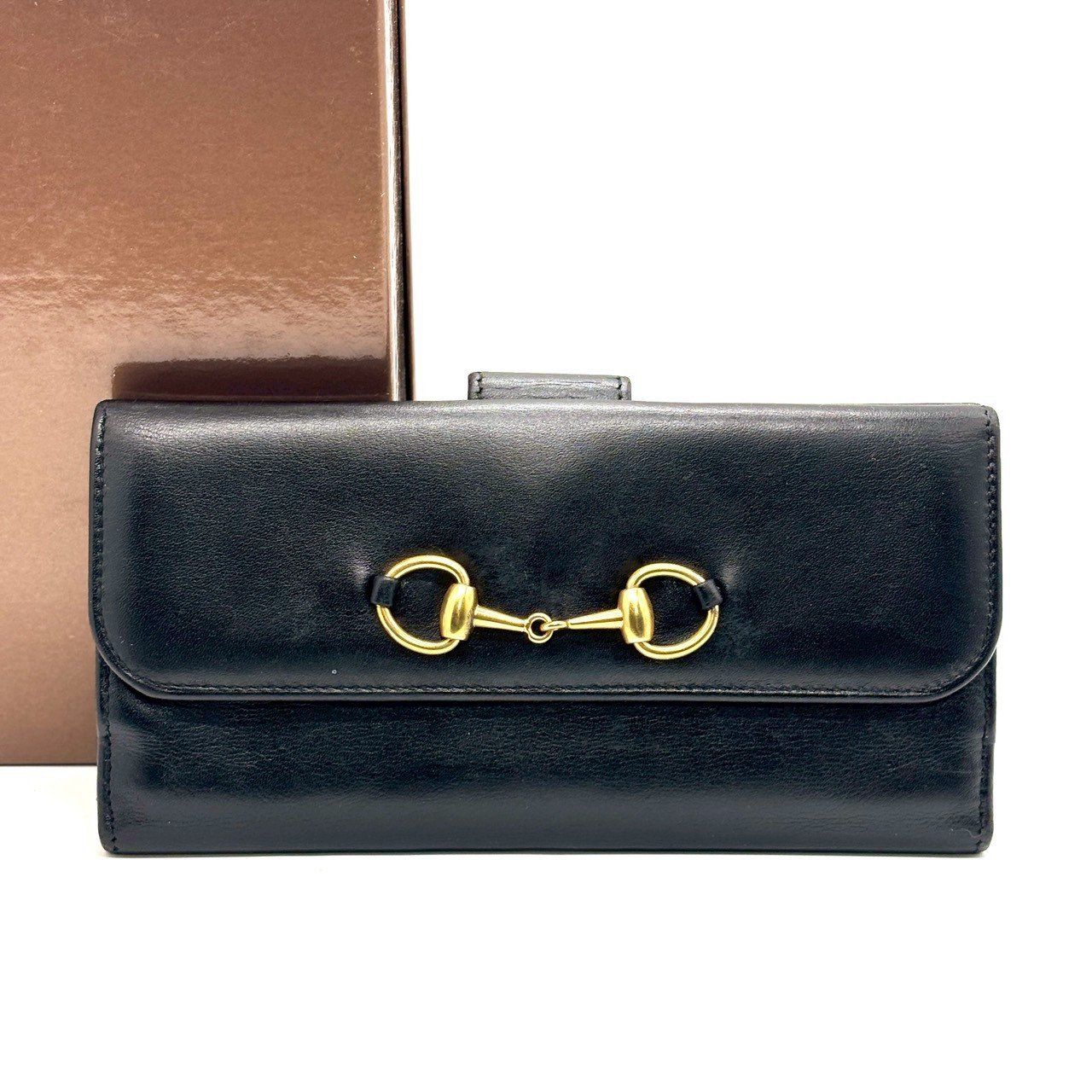 静かに格を語る手元】 GUCCI ホースビット 二つ折り 長財布 オール