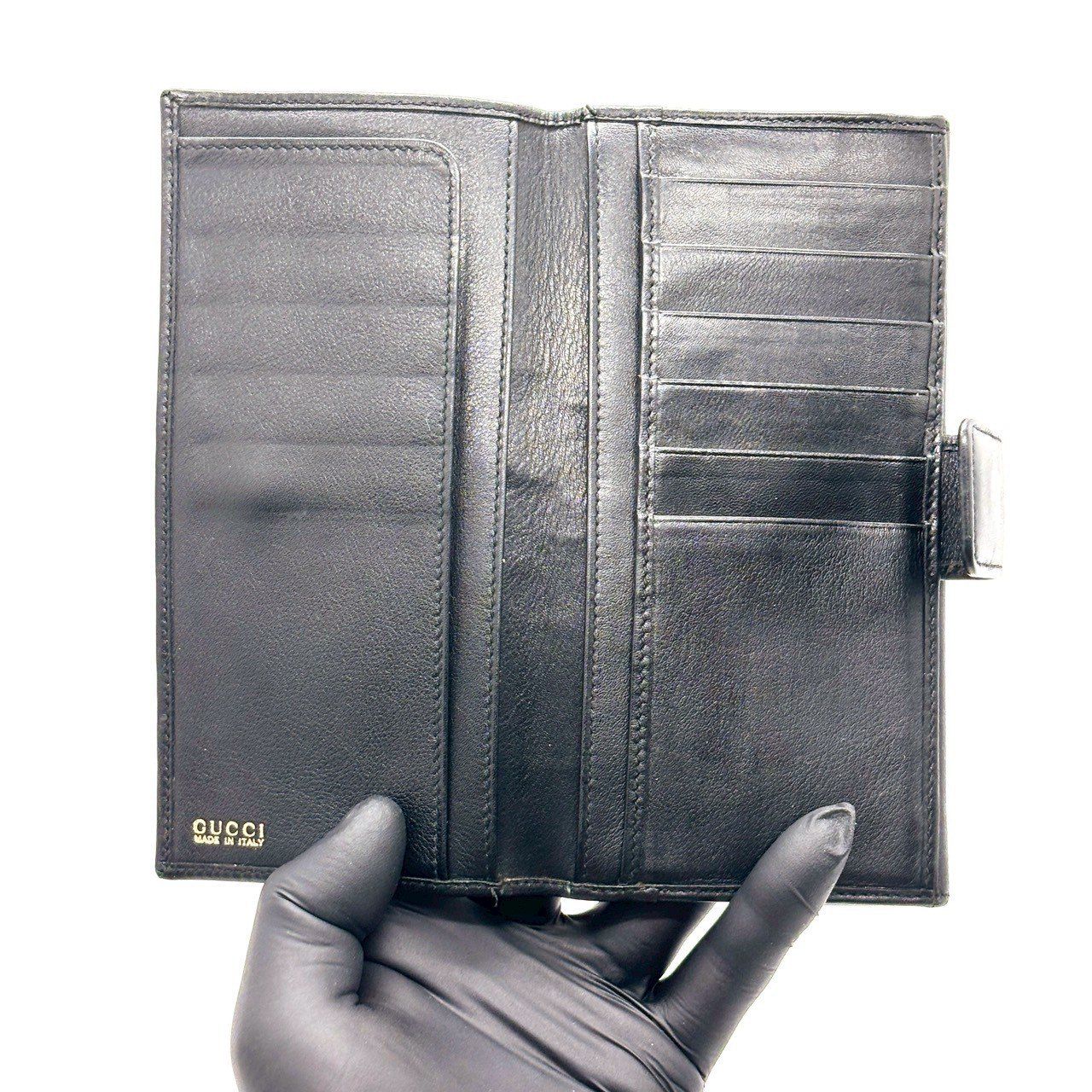静かに格を語る手元】 GUCCI ホースビット 二つ折り 長財布 オール