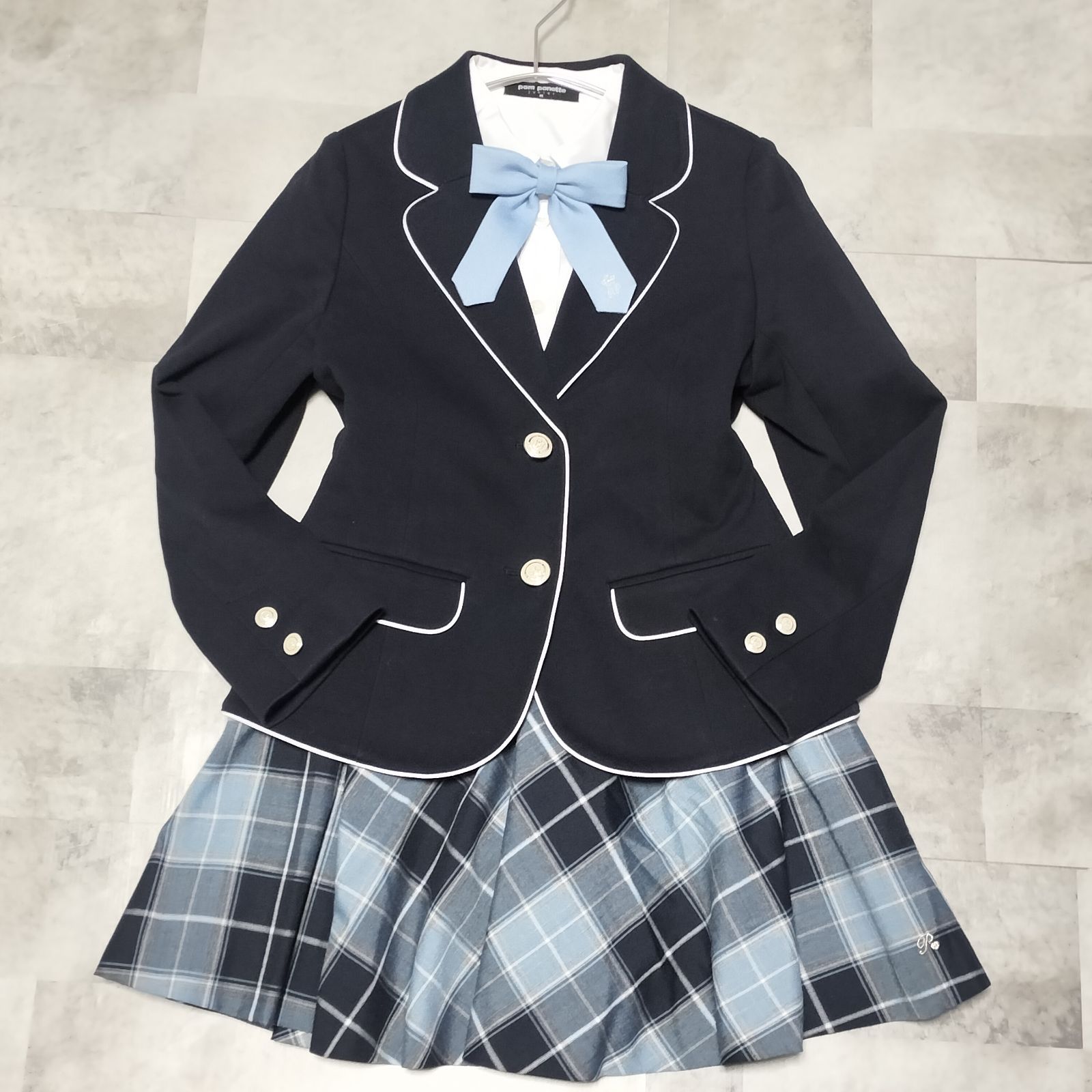 pom ponnete juniorネイビー ブレザー・スカートセット L pom ponnete