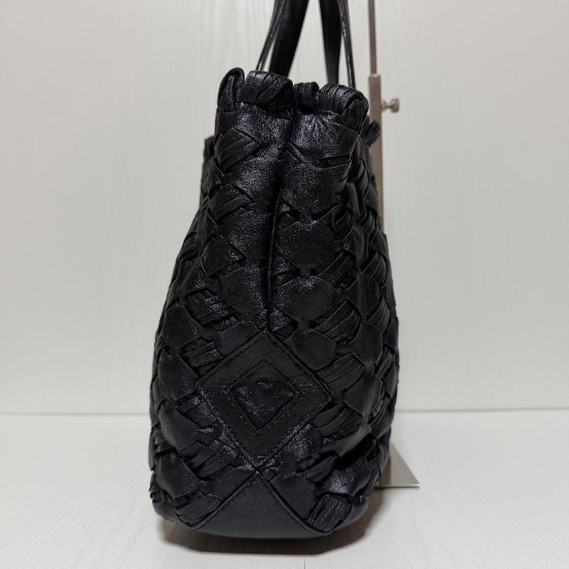 ファロルニ　イントレチャート高級レザートートバッグファー付き 高級品/A4】FALORNI ファロルニ イントレチャート ファー付き トート