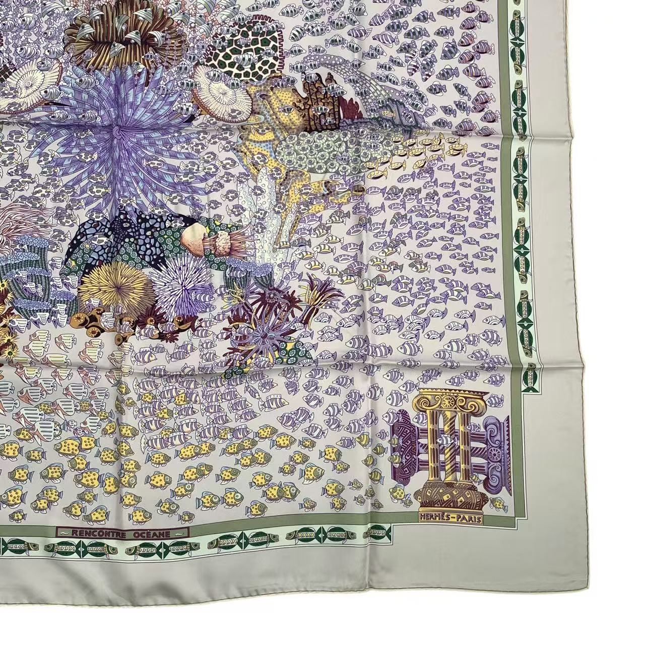 未使用品 HERMES エルメス スカーフ カレ90 シルク スカーフ RENCONTRE