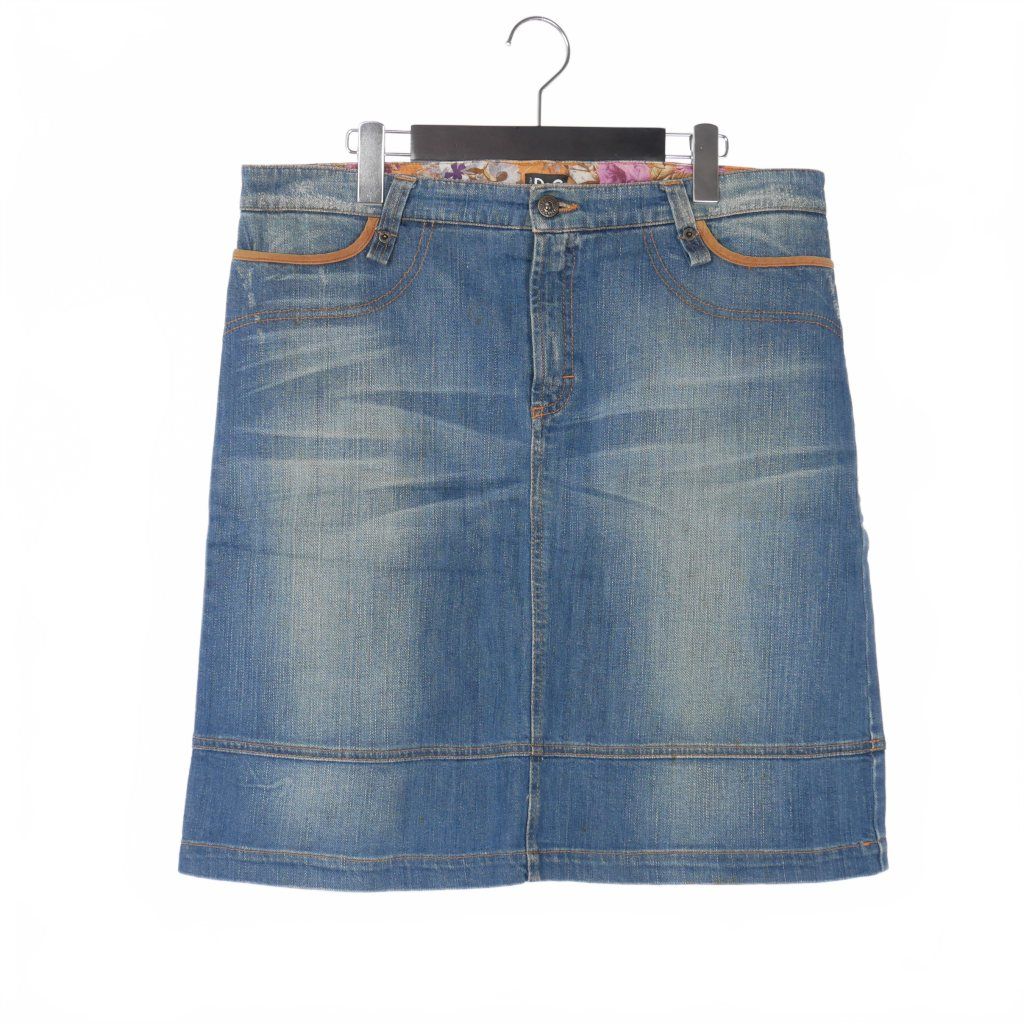 ドルチェ&ガッバーナ ドルガバ DOLCE&GABBANA デニムスカート 台形