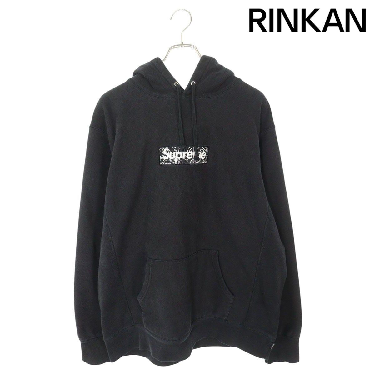 SUPREME 19AW バンダナボックスロゴ フーディー ブルー L SUPREME