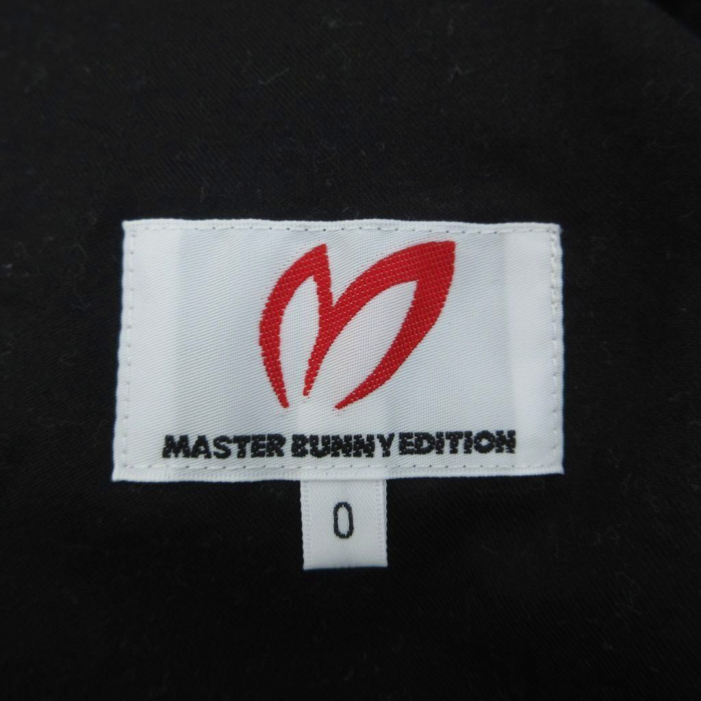 マスターバニー MASTER BUNNY ゴルフウエア スリムパンツ アンクル丈 0 小さいサイズ 黒 ブラック ロゴプリント /SM34 ■GY61