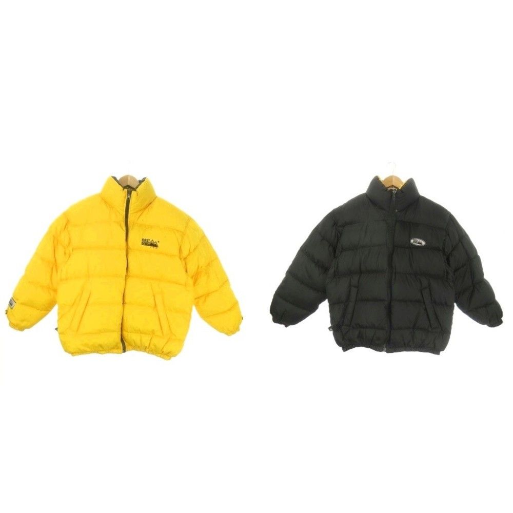 ファーストダウン FIRST DOWN ダウンジャケット リバーシブル L 黄