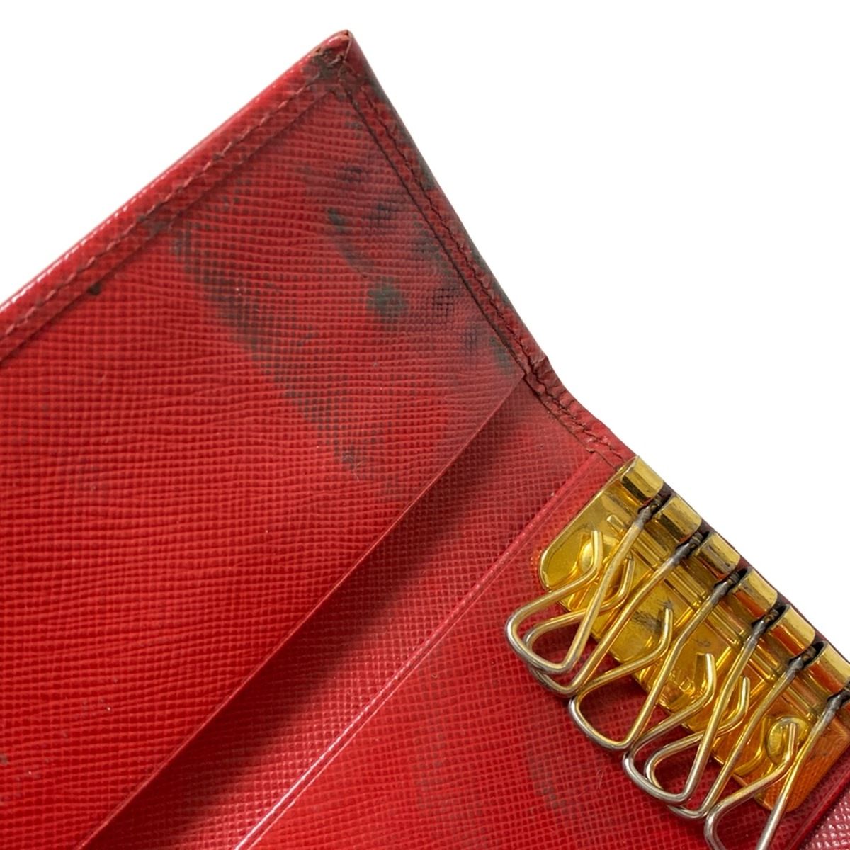 PRADA(プラダ) キーケース - レッド 6連フック/リボン レザー - メルカリ