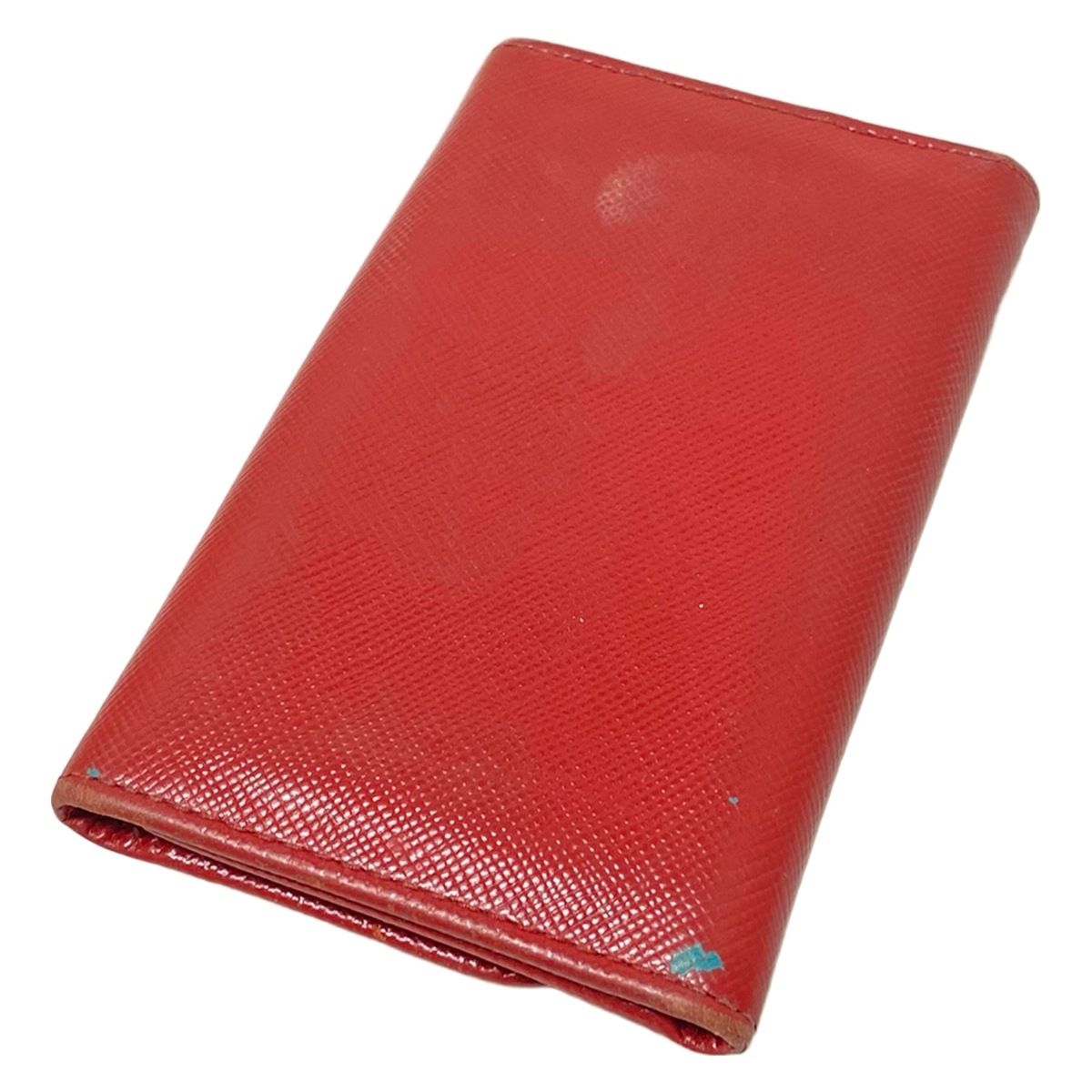 PRADA(プラダ) キーケース - レッド 6連フック/リボン レザー - メルカリ