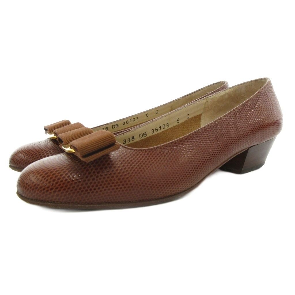 サルヴァトーレフェラガモ Salvatore Ferragamo ヴァラリボン パンプス